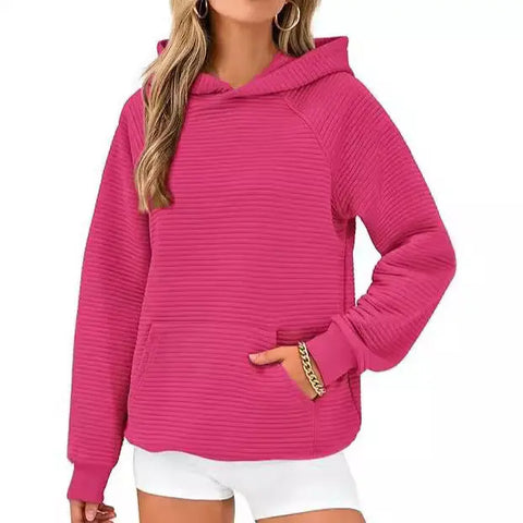 Women's Long Sleeve Hooded Fashion Tops Looty Lush