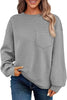 Women's Long-sleeved Drop-shoulder Round Neck Sweater Texture Looty Lush