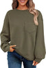 Women's Long-sleeved Drop-shoulder Round Neck Sweater Texture Looty Lush