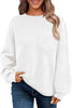 Women's Long-sleeved Drop-shoulder Round Neck Sweater Texture Looty Lush