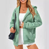 Women's Long-sleeved Sports Fashion Zipper Hooded Sweatshirt Top Looty Lush