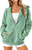 Women's Long-sleeved Sports Fashion Zipper Hooded Sweatshirt Top Looty Lush