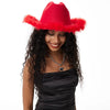 Women's Retro Black Woolen Big Brim Top Hat Fur Felt Hat Looty Lush