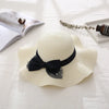 Women's Wavy Edge Big Brim Straw Hat Korean Travel Looty Lush