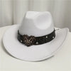 Women's Western Cowboy Hat Love Decorative Chain Top Hat Looty Lush