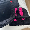 Wool Hat Cute Little Devil Mask Horn Hood Thickened Warm Knitted Hat Sweet Cool Style Autumn And Winter Looty Lush