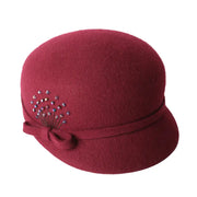 Wool Peaked Cap Casual Woolen Felt Hat Looty Lush