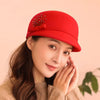 Wool Peaked Cap Casual Woolen Felt Hat Looty Lush