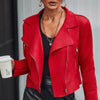 European And American Fashion Women's Wear Suede Motorcycle Jacket Looty Lush