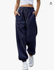 Women's Loose Leisure Sports Drawstring Wide Leg Ankle Banded Pants Looty Lush