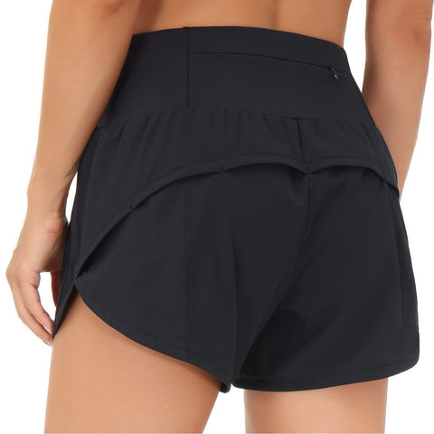 Women's Sports Running Shorts High Waist Pocket Yoga Pants Looty Lush