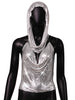 Back Slit Metal Sequins Top Scarf Two-piece Set Looty Lush