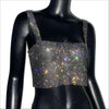 Women's Rhinestone Hot Girl Camisole Carnival Super Shiny Metal Rhinestone Top