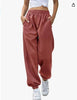 Women's Loose Leisure Sports Drawstring Wide Leg Ankle Banded Pants Looty Lush