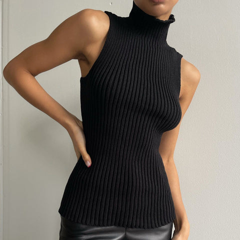 Lootu Lush Turtleneck Sleeveless Top Fashion Casual