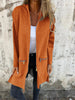 Autumn And Winter Solid Color Casual Zipper Hooded Jacket Coat Looty Lush