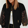 Women's New Colorful Sequin Stitching Long-sleeved Coat Looty Lush