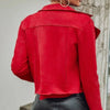 European And American Fashion Women's Wear Suede Motorcycle Jacket Looty Lush