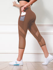 Patchwork Pocket Tight Sports Pants Female Looty Lush