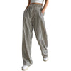 Women's Clothing Striped Casual Trousers Straight-leg Pants Looty Lush