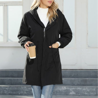 Women's Hooded Fleece Trench Coat Women's Gore-Tex Jacket Looty Lush