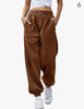 Women's Loose Leisure Sports Drawstring Wide Leg Ankle Banded Pants Looty Lush