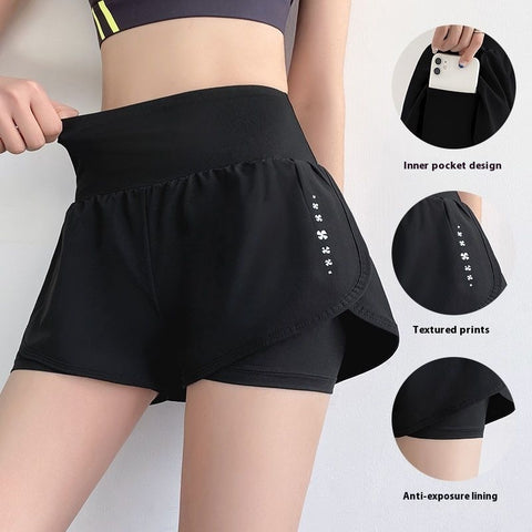 Yoga Clothes Pocket Sports Shorts Women's Quick-drying Fitness Looty Lush